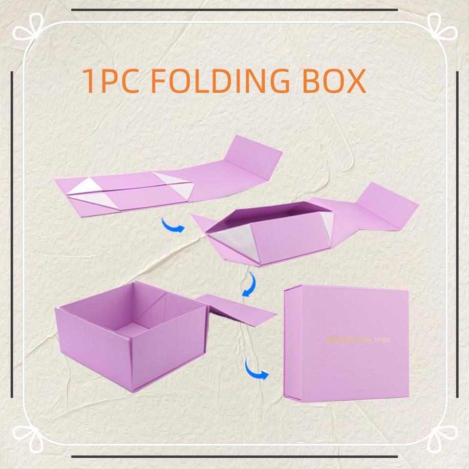 folding paper box with ribbon